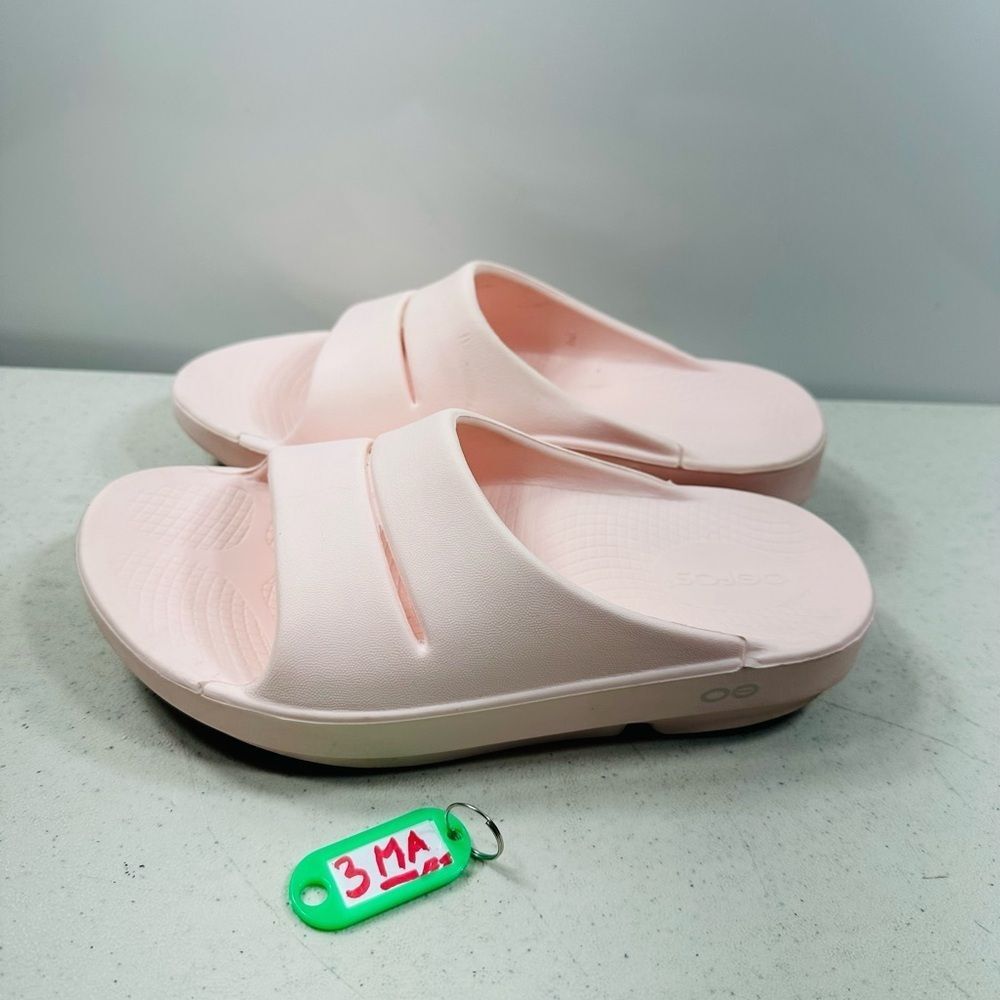 Oofos Ooahh Sandals Women’s 5 Pink Recovery Slip On Comfort Slides